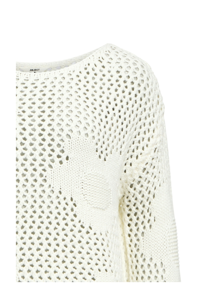 OBJBRITTA 3/4 LO KNIT PULLOVER 139 23046810 CLOUD DANCER